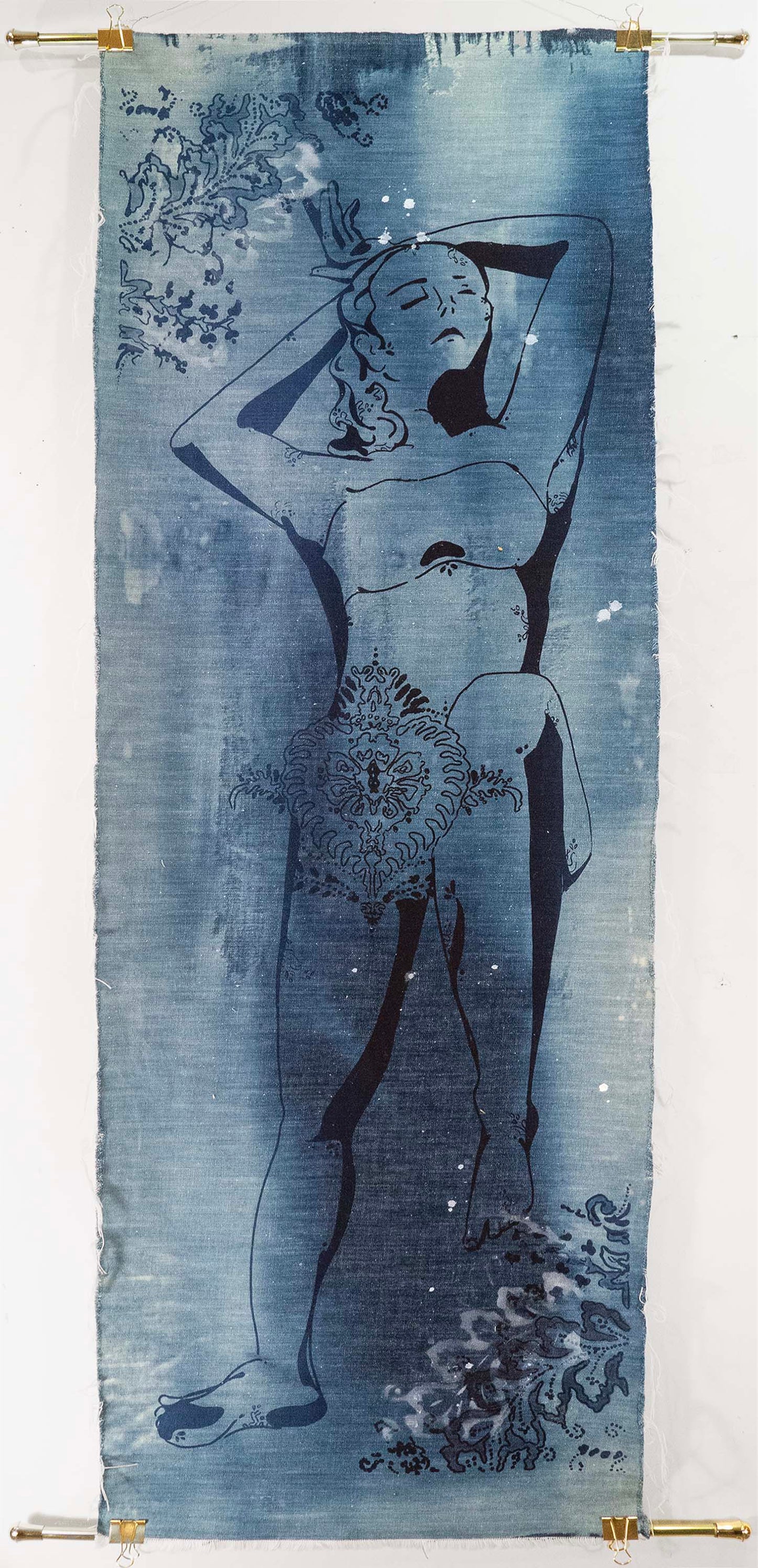 Blue Pose Tapestry