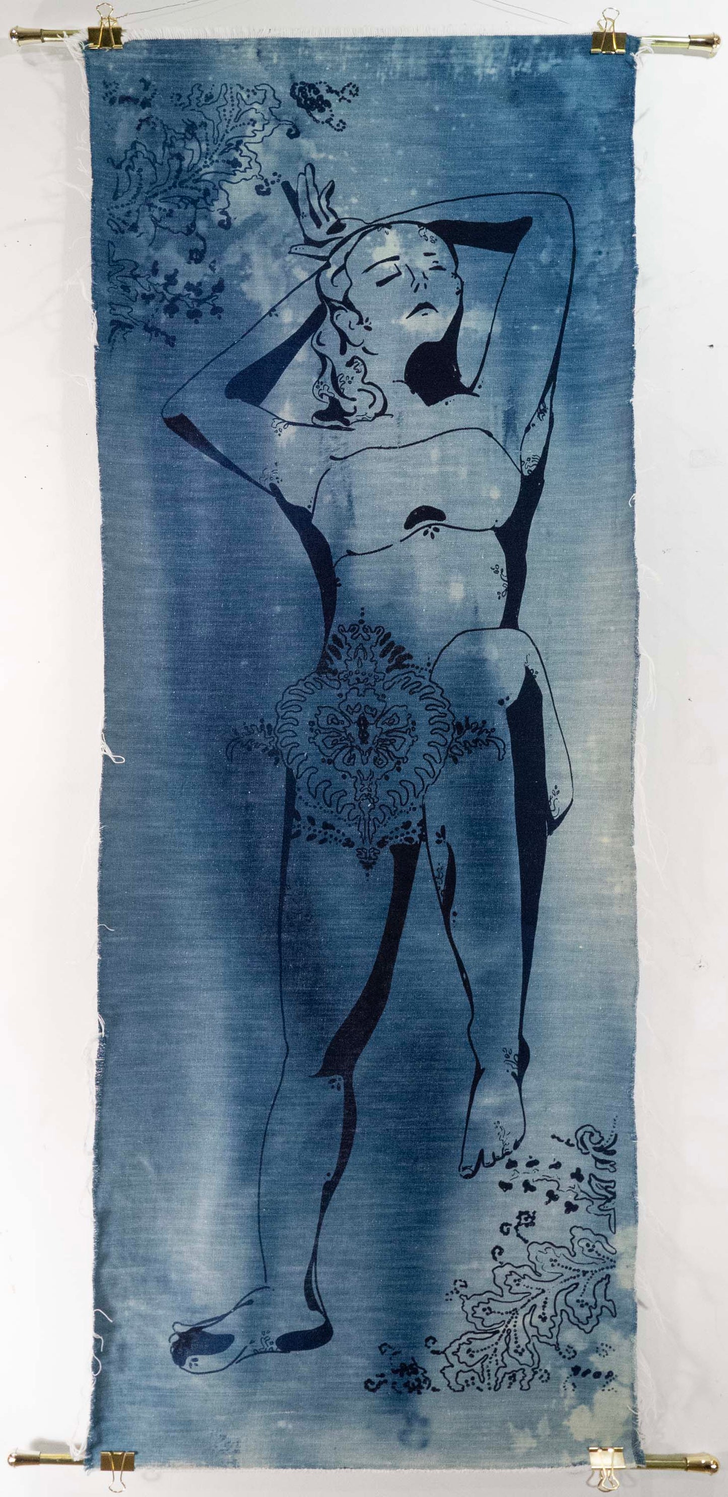 Blue Pose Tapestry