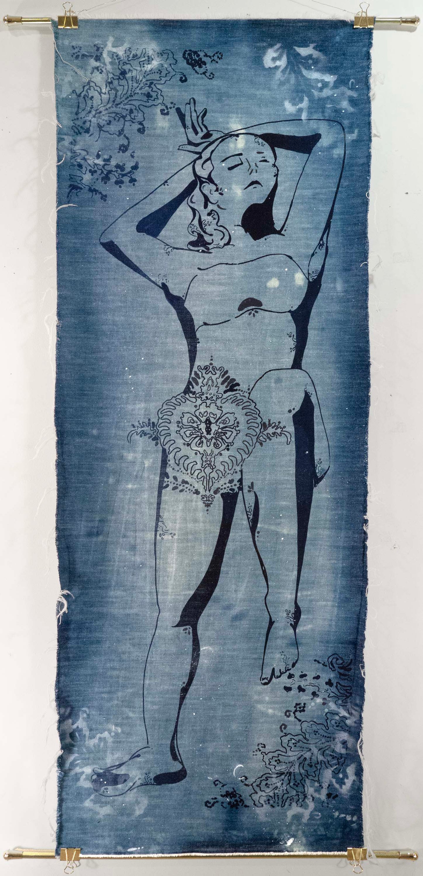 Blue Pose Tapestry