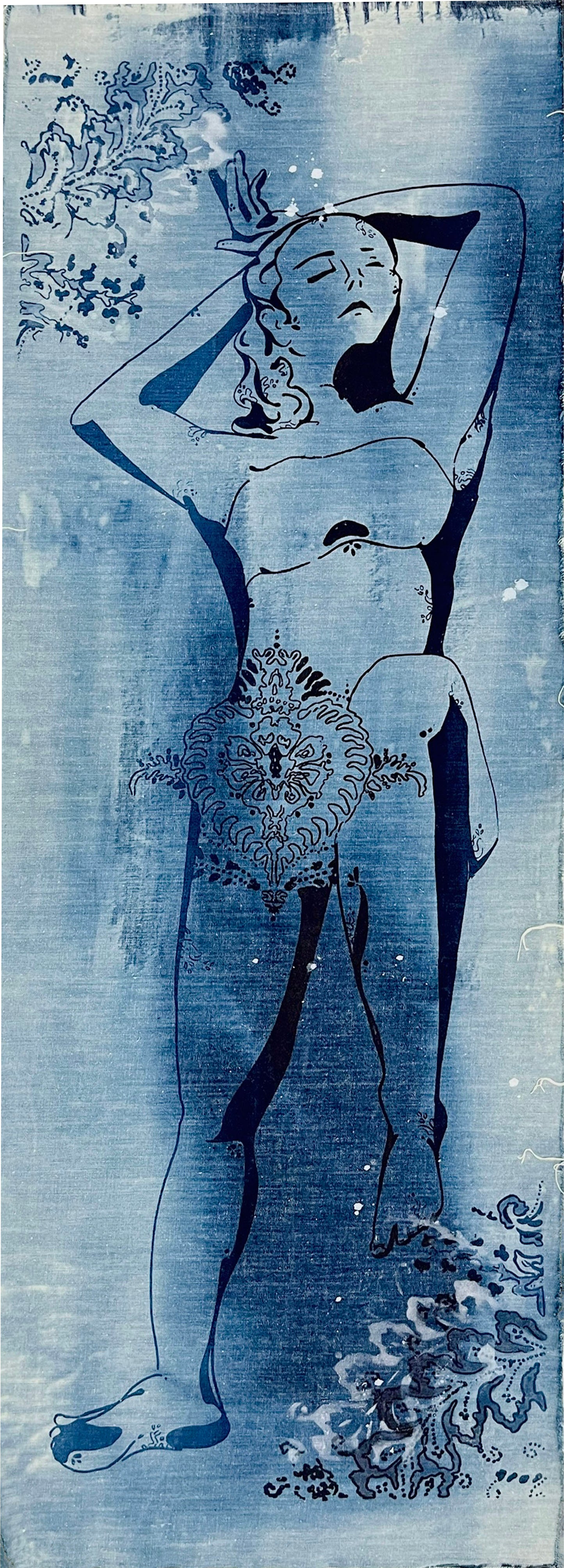 Blue Pose Tapestry